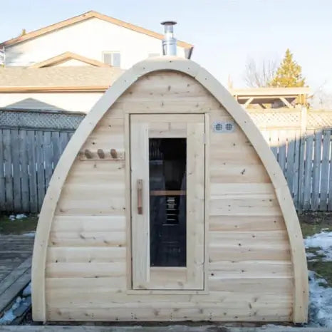 Dundalk Leisurecraft Canadian Timber 2-4 Person Outdoor Traditional MiniPOD Sauna | CTC77MW