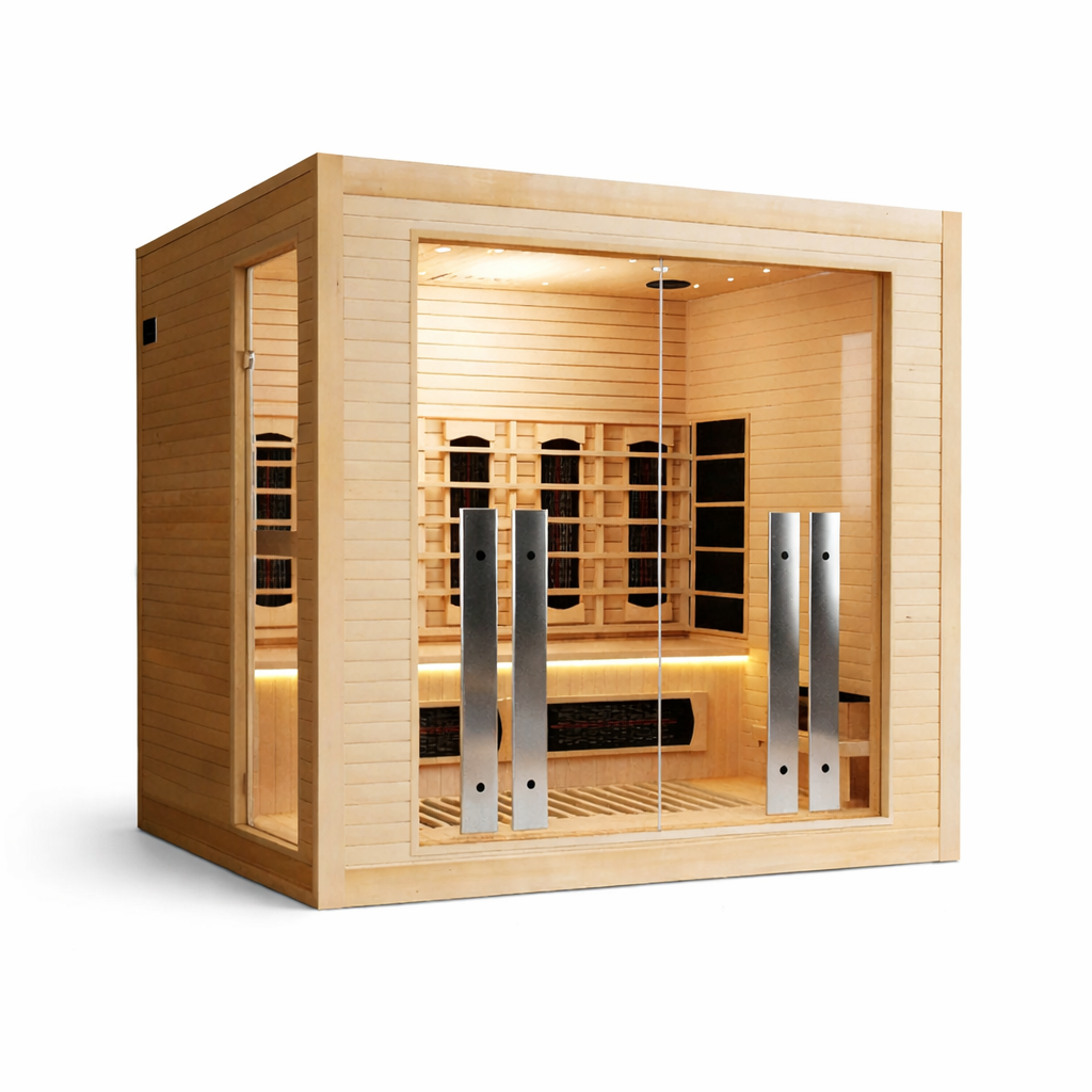 Sauna híbrida tradicional e infrarroja Golden Designs Soria para 3 personas | GDI-7389-02