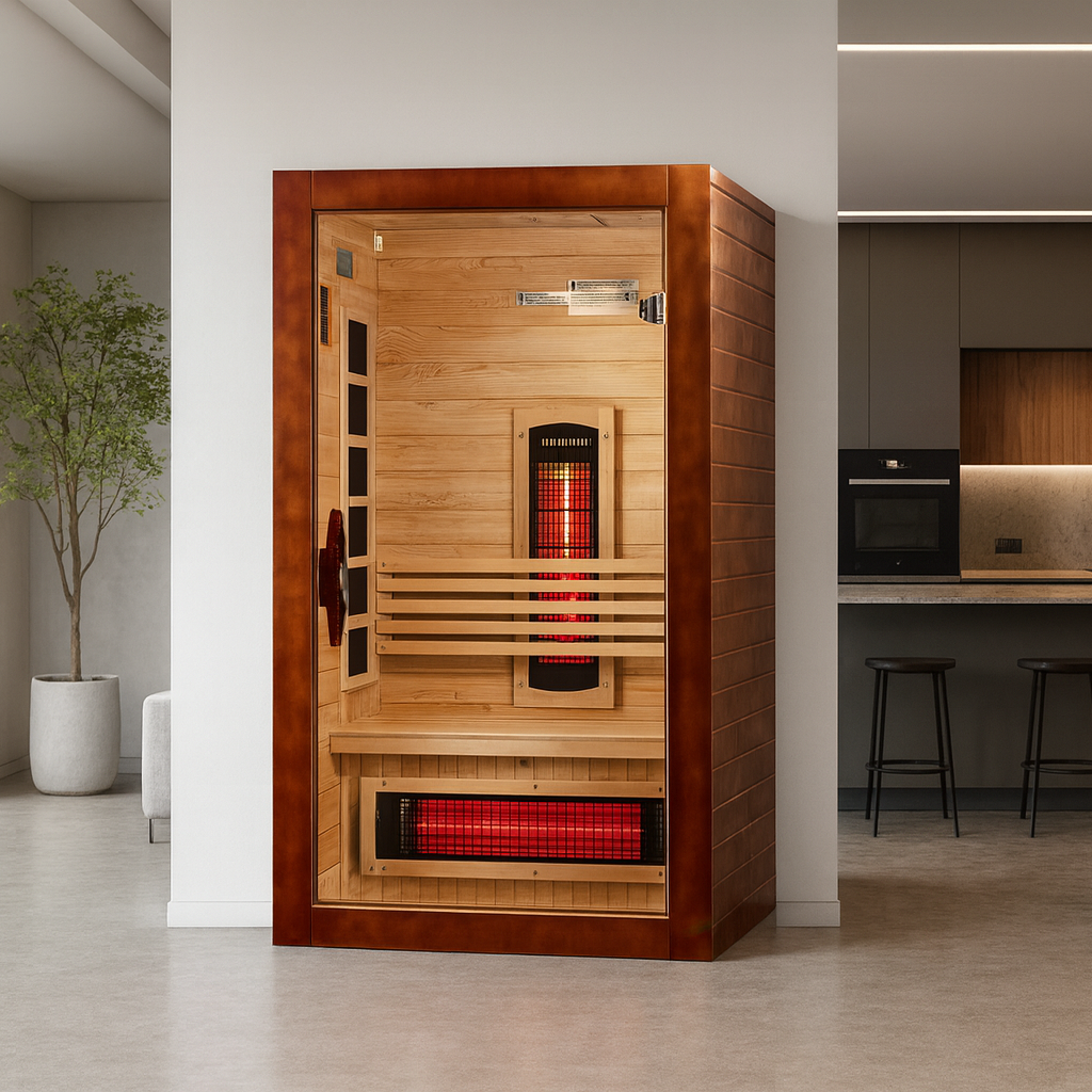 Dynamic Santorini 1-2-person Full Spectrum Near Zero EMF Indoor Infrared Sauna + Red Light Therapy - image 6