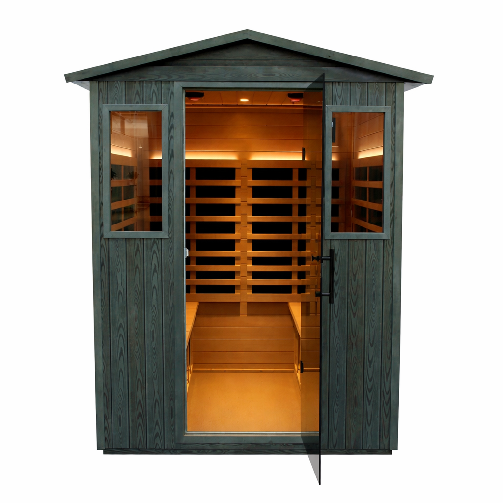 Wizzisaunas VF04 4-Person Outdoor Infrared Sauna - alternate view