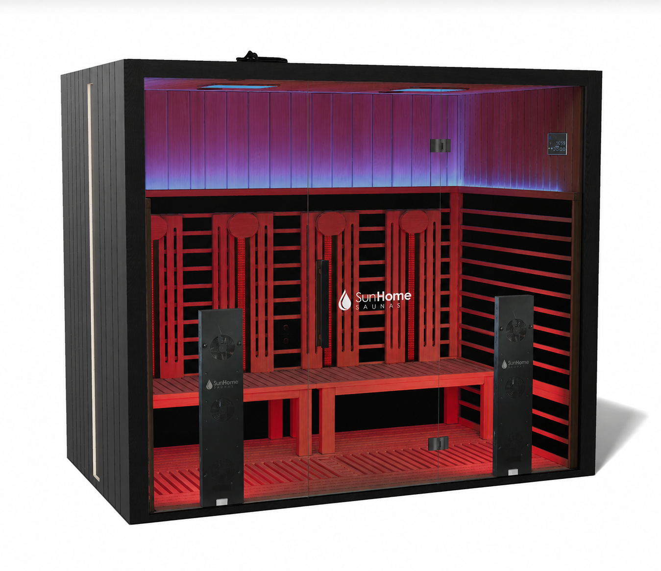 Sun Home Eclipse™ 4-Person Full Spectrum Indoor Infrared Sauna + Red Light Therapy