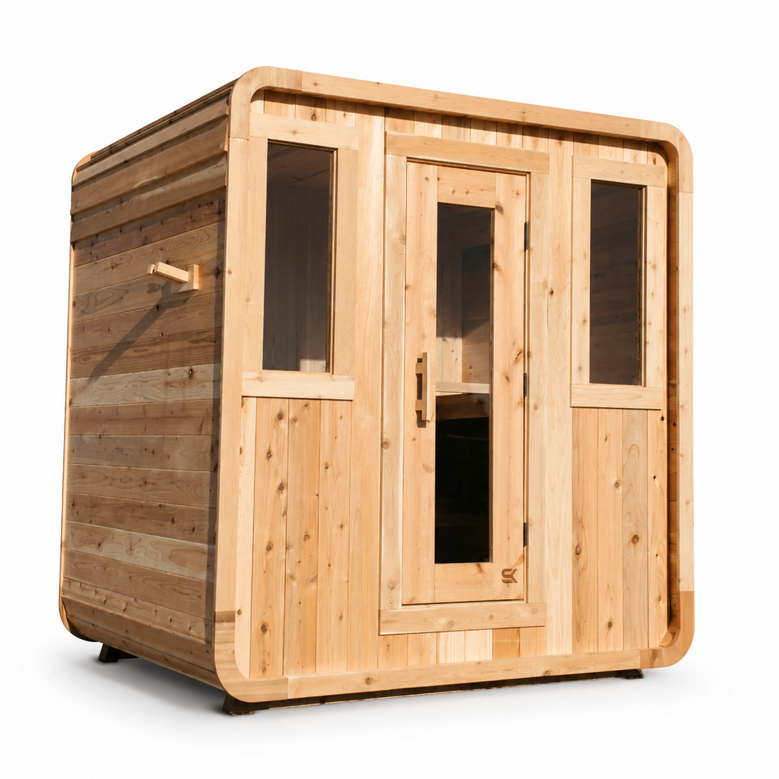 Sweat Kingdom USA Made 6 Person Sweat Cabin Deluxe Indoor/Outdoor Traditional Sauna | SK-CABIN-DELUXE-6P