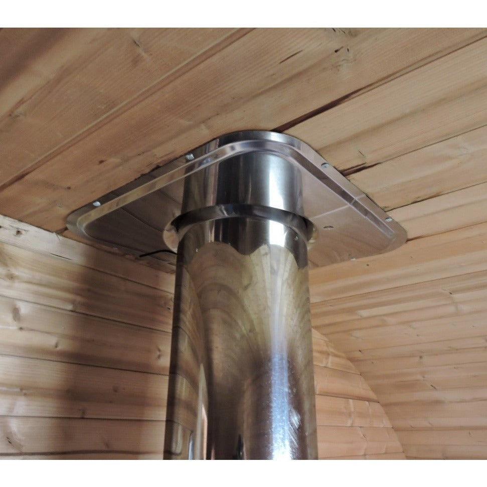 Harvia Sauna Stove Chimney Kit for Flat/Barrel Roof-Black - image 5