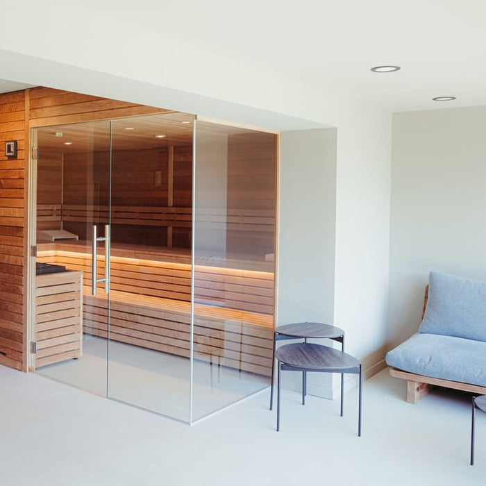 Custom Sauna With 2 Glass Walls