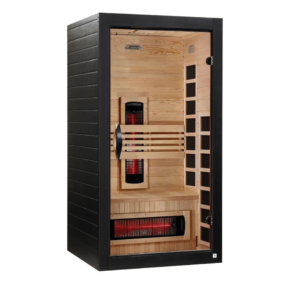 Dynamic Santorini 1-2-person Full Spectrum Near Zero EMF Indoor Infrared Sauna + Red Light Therapy | DYN-6009-03 FS