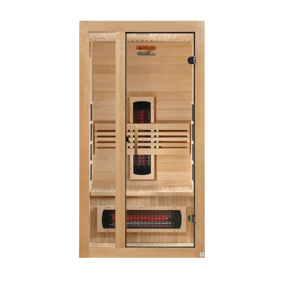 Dynamic Gracia 1-2-person Full Spectrum Near Zero EMF Indoor Infrared Sauna + Red Light Therapy | DYN-6119-03 FS