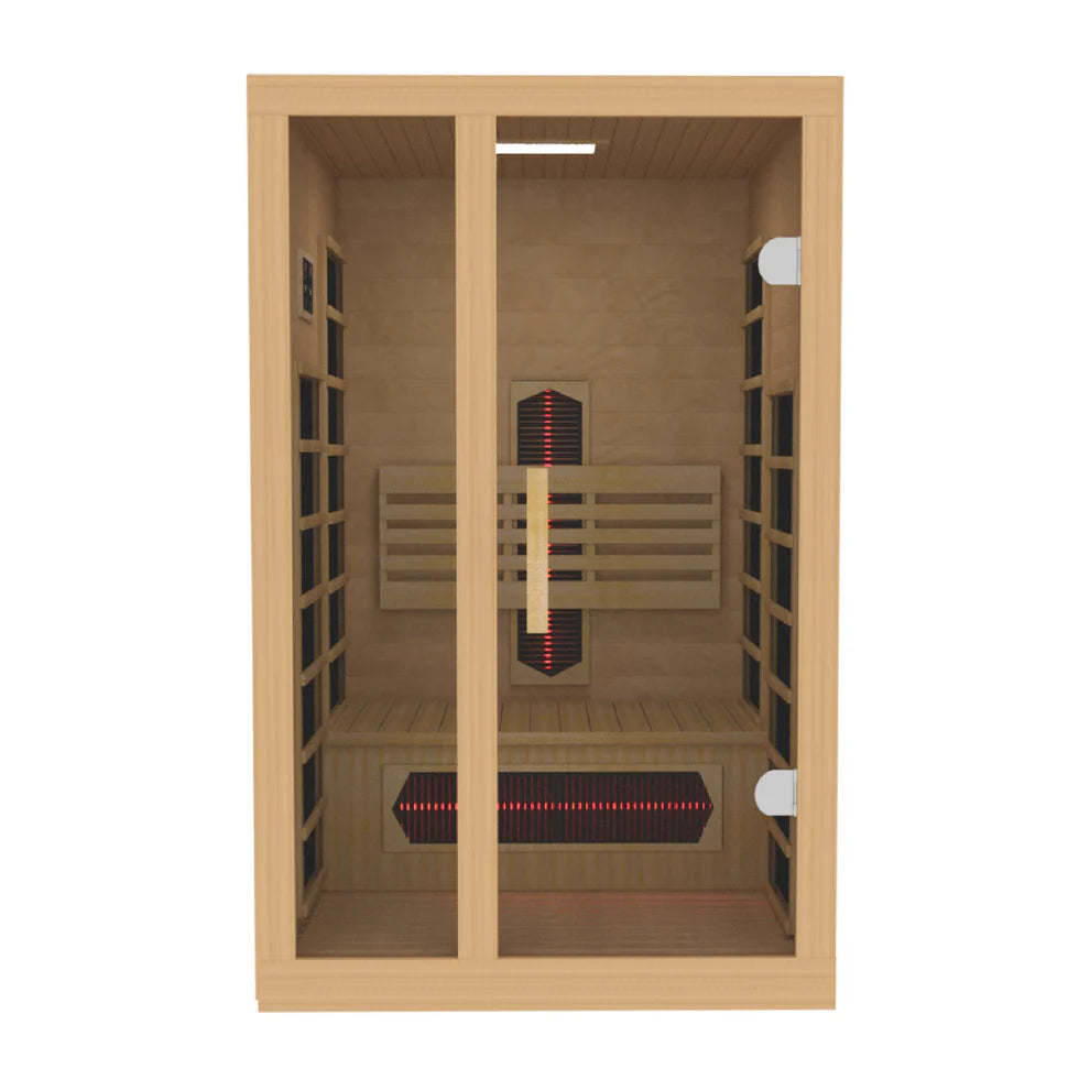Dynamic Gracia 1-2-person Full Spectrum Near Zero EMF Indoor Infrared Sauna + Red Light Therapy | DYN-6119-03 FS