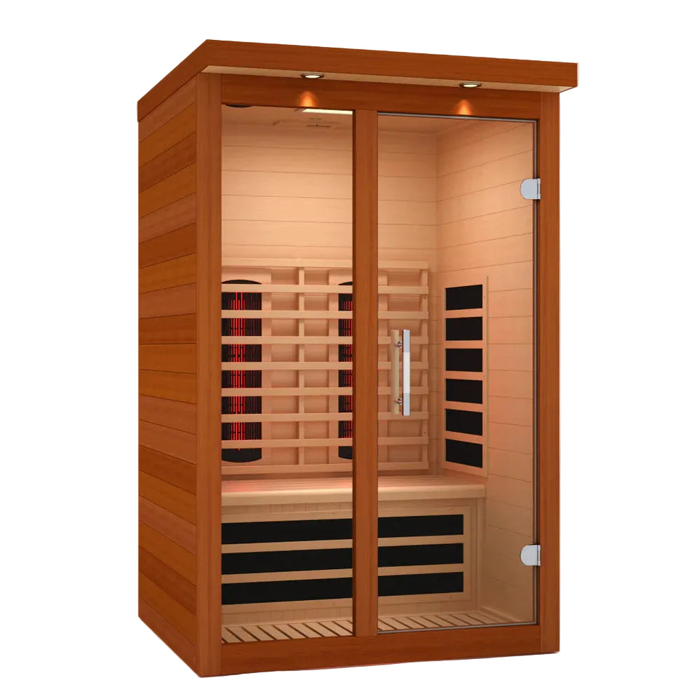 Dynamic Llumeneres 2-Person Near Zero EMF Full Spectrum Indoor Infrared Sauna + Red Light Therapy