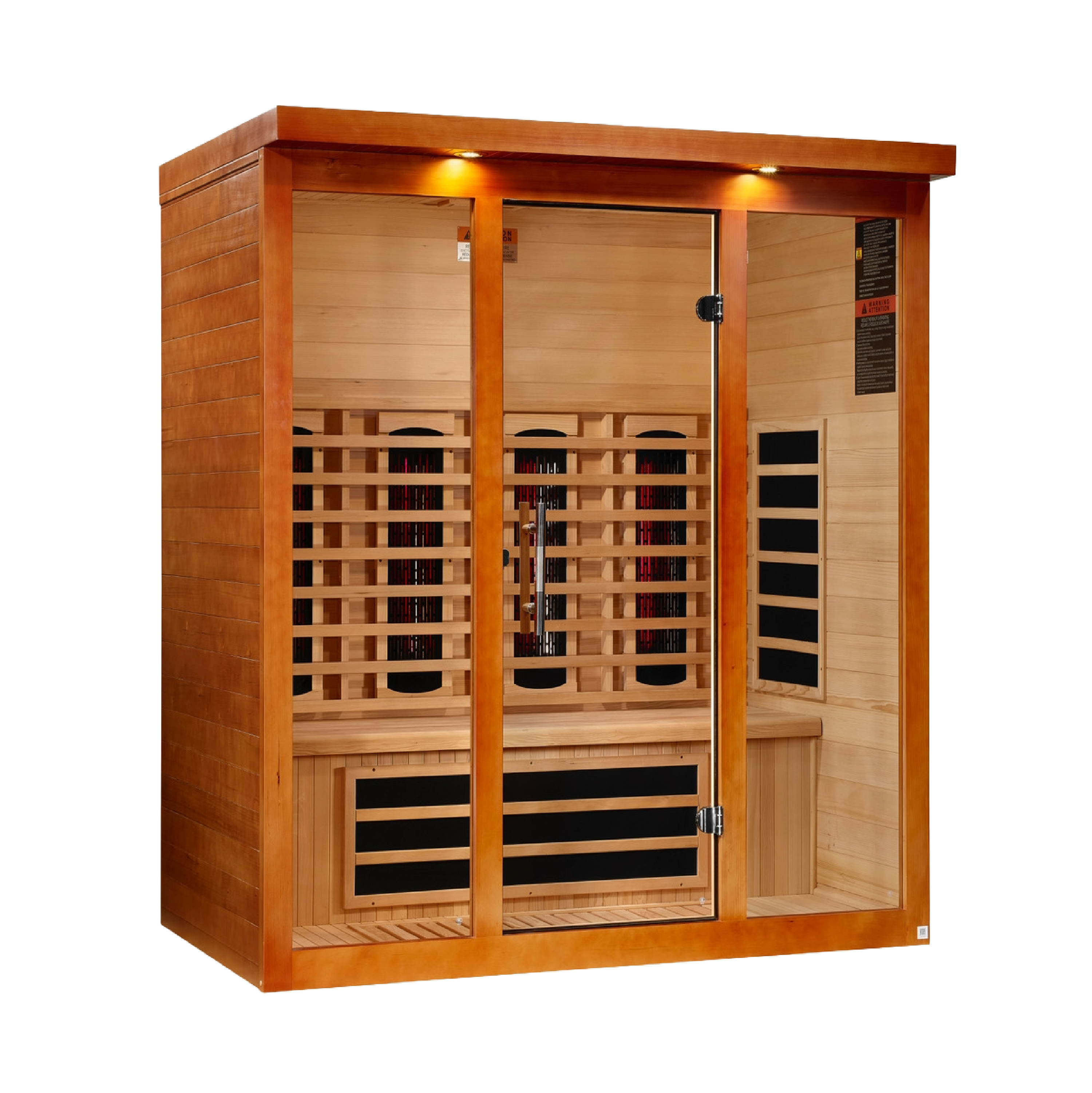 Dynamic Vila Grande 4-Person Near Zero EMF Full Spectrum Indoor Infrared Sauna + Red Light Therapy | DYN-6415-03 FS