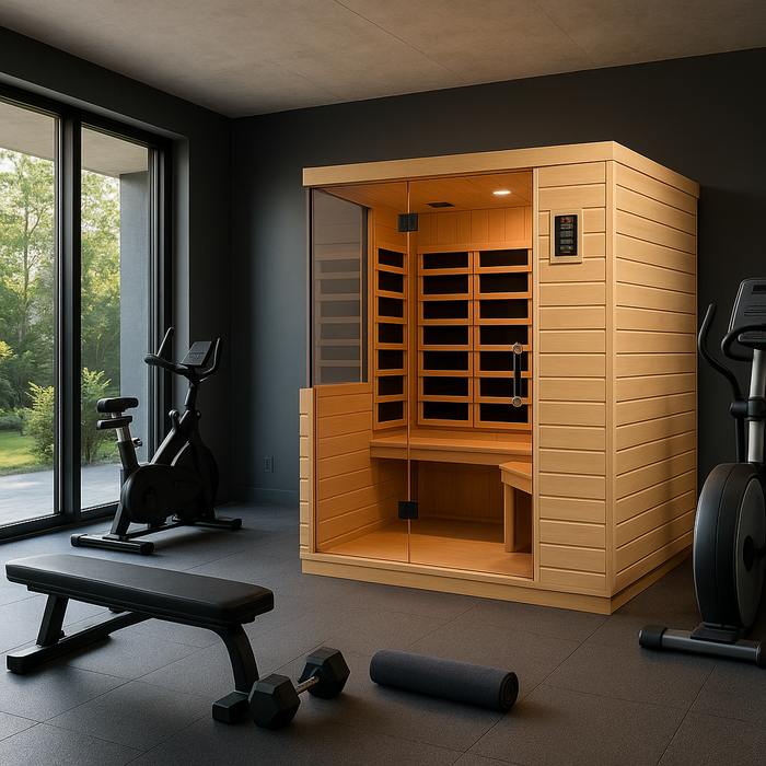 Dynamic Bilbao 3-person Ultra Low EMF FAR Indoor Infrared Sauna + Red Light Therapy | DYN-5830-01