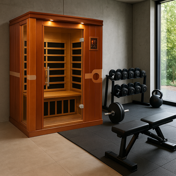 Dynamic Venice 2-person Low EMF FAR Indoor Infrared Sauna + Red Light Therapy | DYN-6210-01