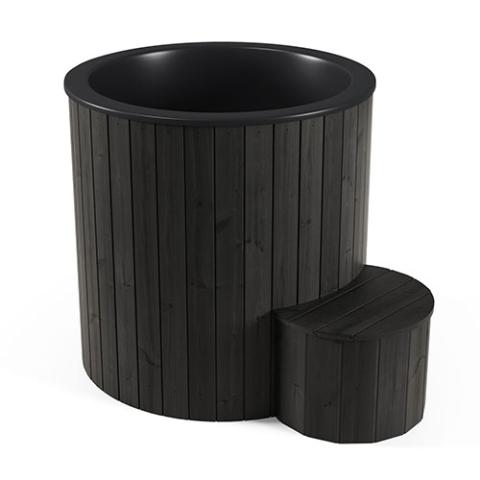 SaunaLife 1-Person Black Thermo-Pine Cold/Hot Plunge Tub | Model S1B