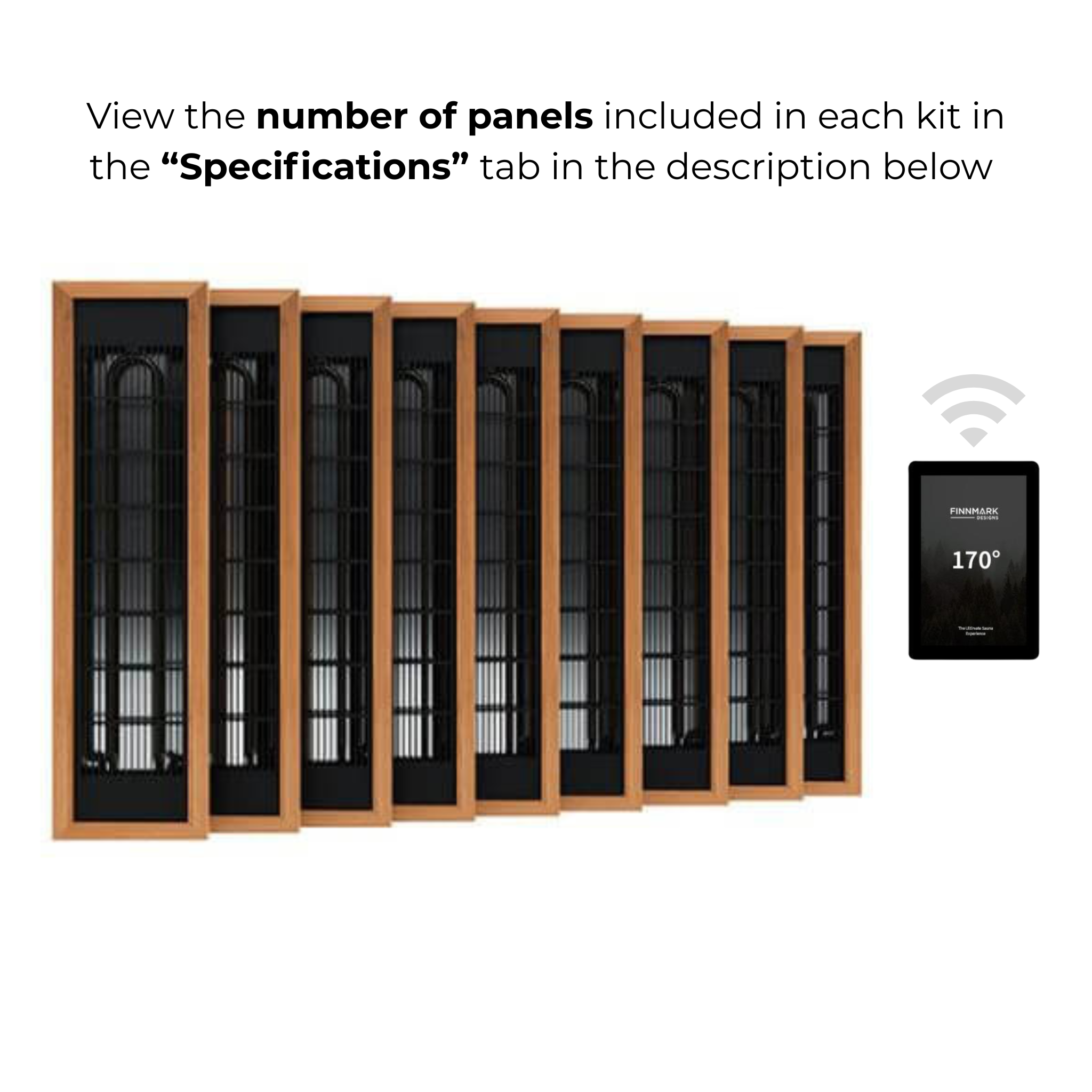 Finnmark Spectrum+™ Ceramic Infrared Sauna Heater Kit (240V, WiFi Control)
