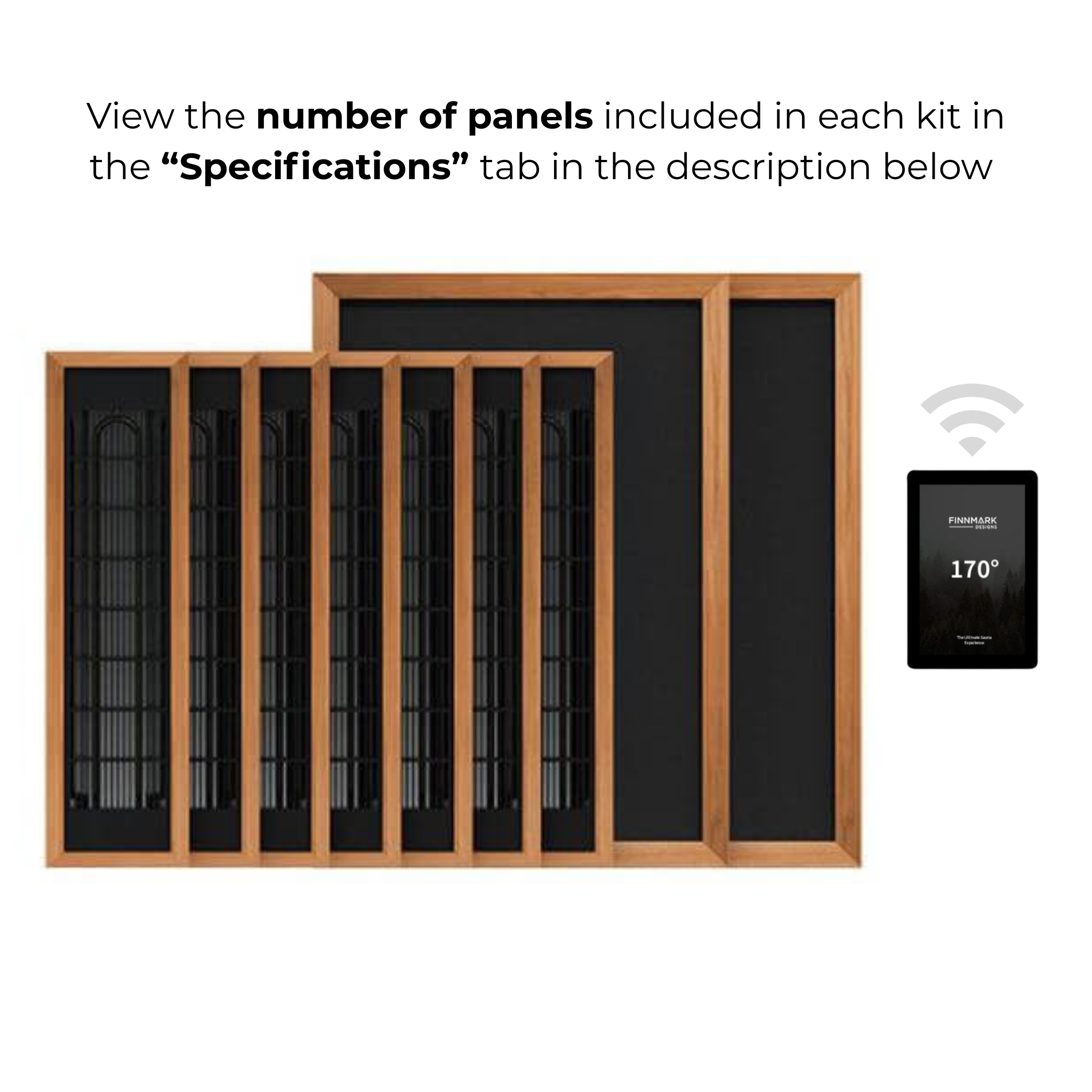 Finnmark Spectrum+™ Ceramic & Carbon Infrared Sauna Heater Kit (240V, WiFi Control)