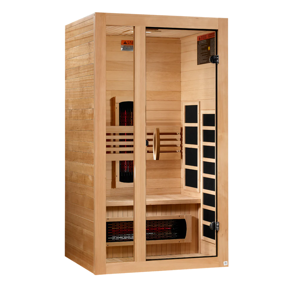 Dynamic Gracia 1-2-person Full Spectrum Near Zero EMF Indoor Infrared Sauna + Red Light Therapy | DYN-6119-03 FS