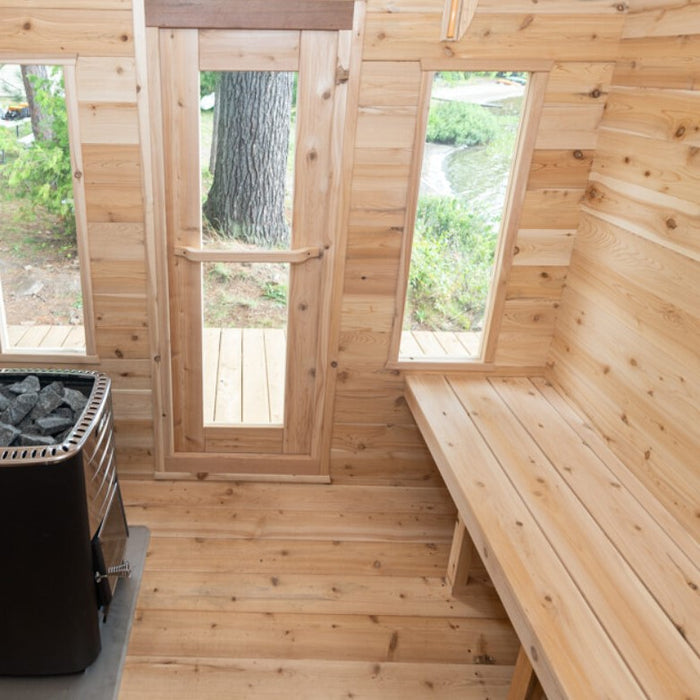 Kit de banco de sauna de cedro de 60" de un nivel (2 personas)