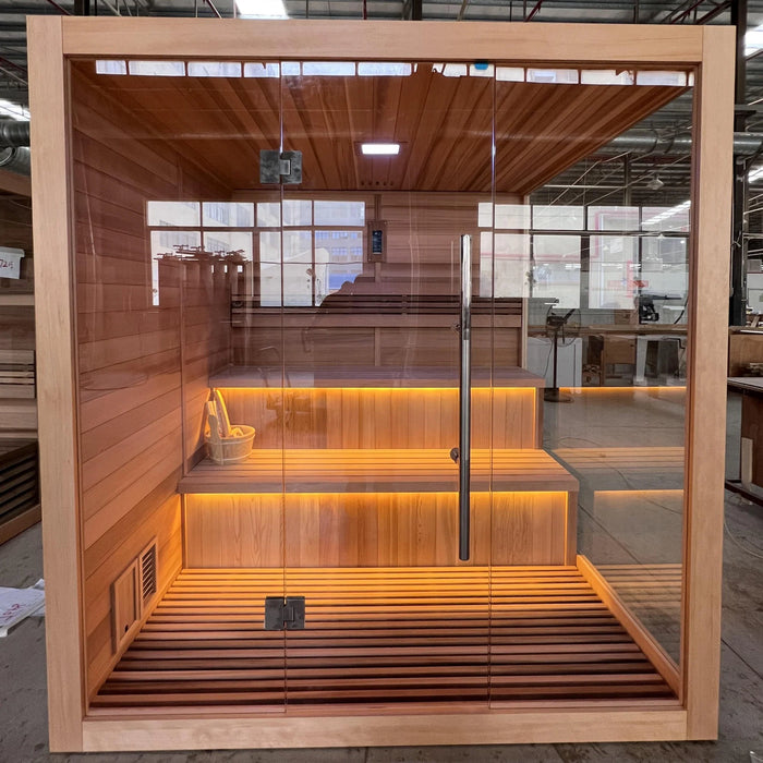 Golden Designs Kuusamo Sauna interior tradicional para 6 personas | GDI-7206-01