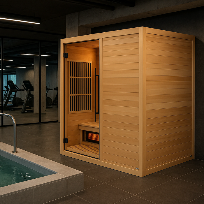 Sauna híbrida tradicional e infrarroja Golden Designs Soria para 3 personas | GDI-7389-02