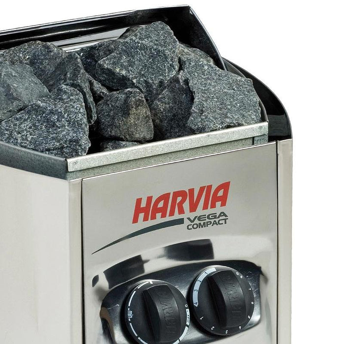 Harvia Vega Compact 120V/240V 电动桑拿加热器 - 1.7/1.9/3.5kW