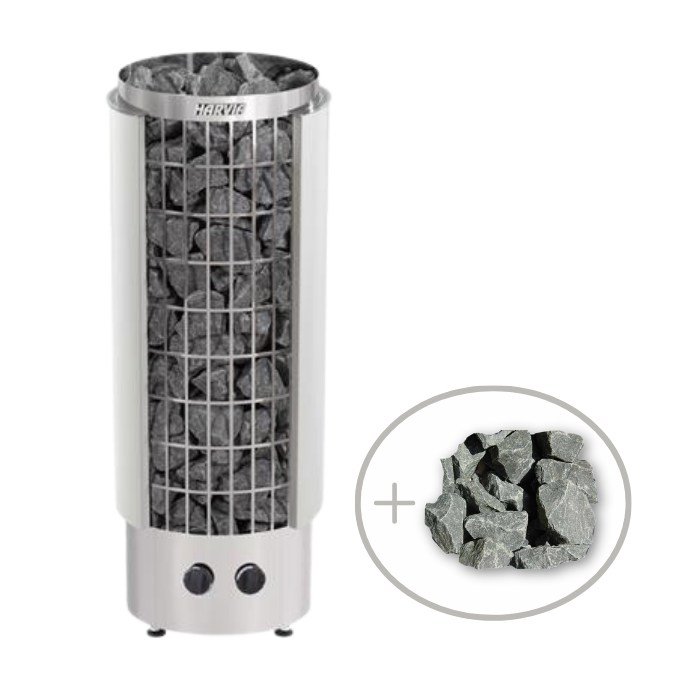 Harvia Cilindro Half 240V Electric Heater w/ Built-In Controls