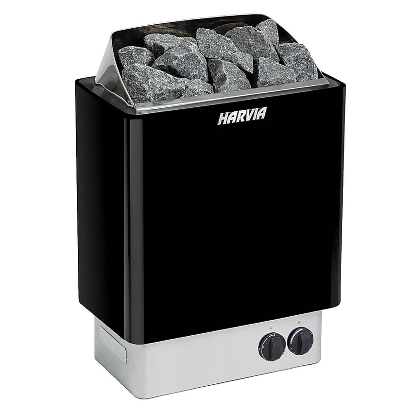 Paquete de calentador eléctrico Harvia KIP con controlador incorporado y piedras