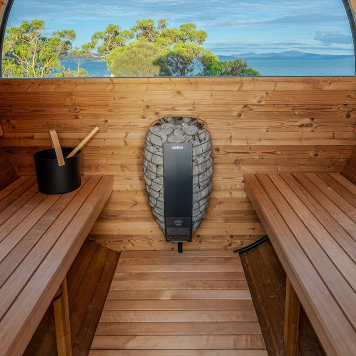 Paquete de calentador eléctrico Harvia Spirit con controlador digital, wifi y piedras