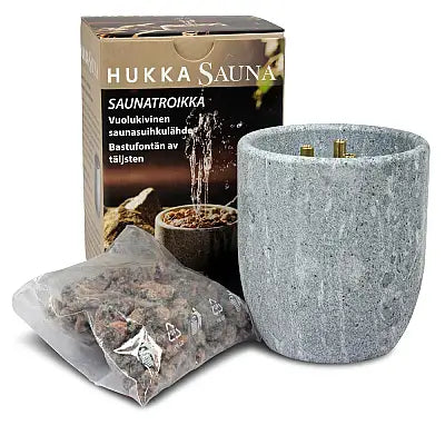 Hukka Saunatroikka Sauna Fountain and Essence Diffuser, 3 Pillars, Medium