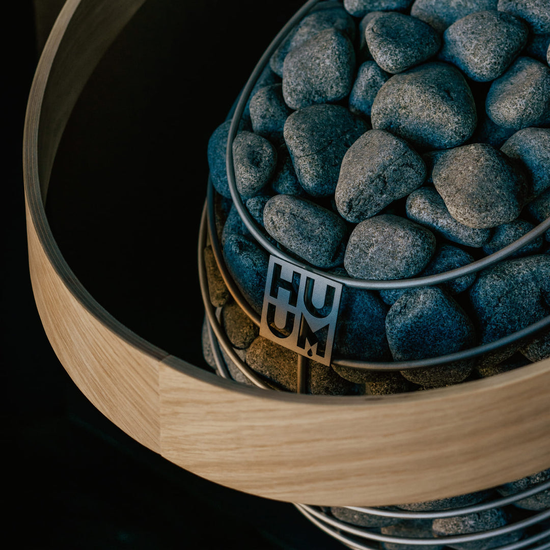 HUUM Rounded Olivine Sauna Heater Stones 2-4