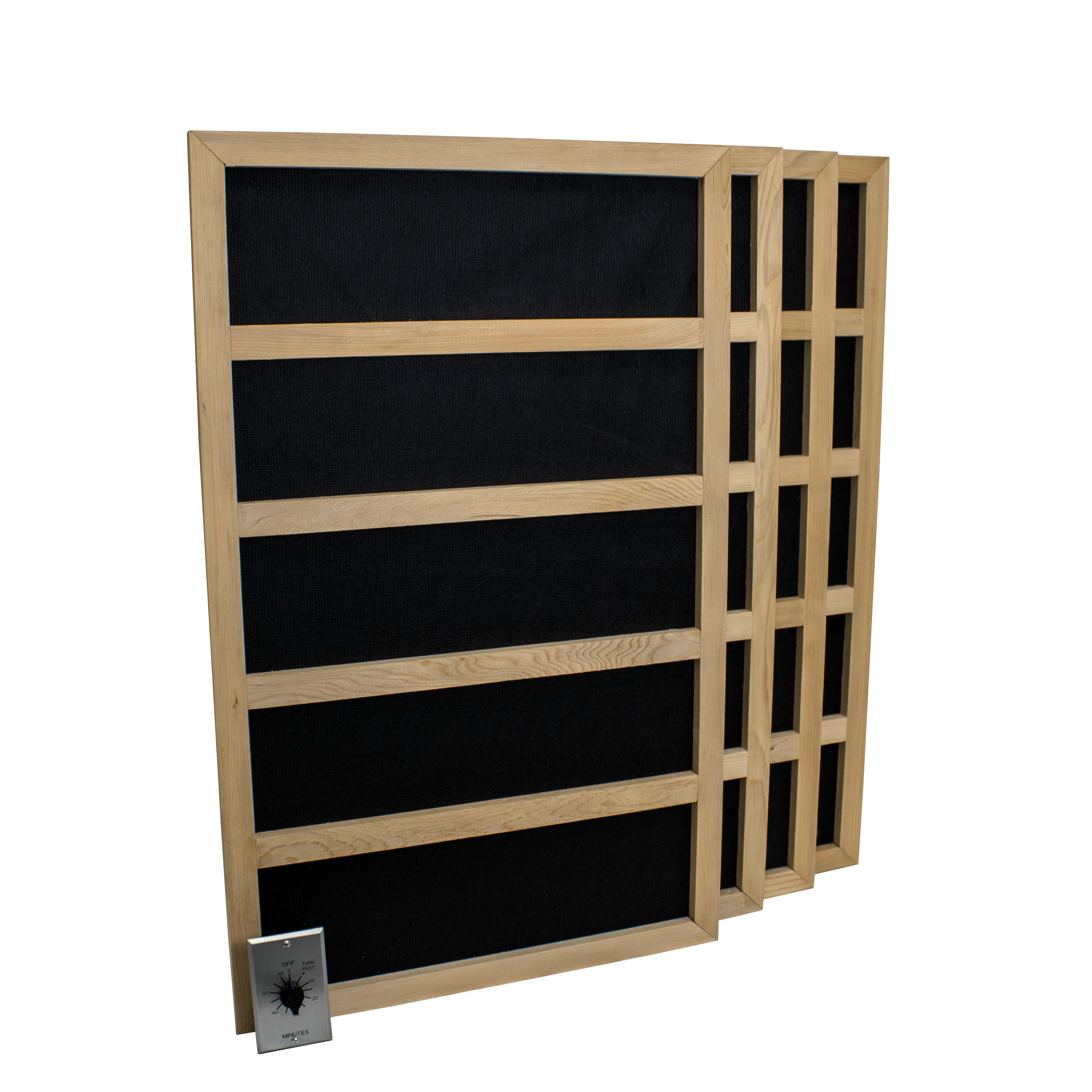 Carbon Fiber FAR Infrared Sauna Heaters w/ Mechanical Controller Package for 80 cu. ft. Room | 1200 WATT - 240VAC