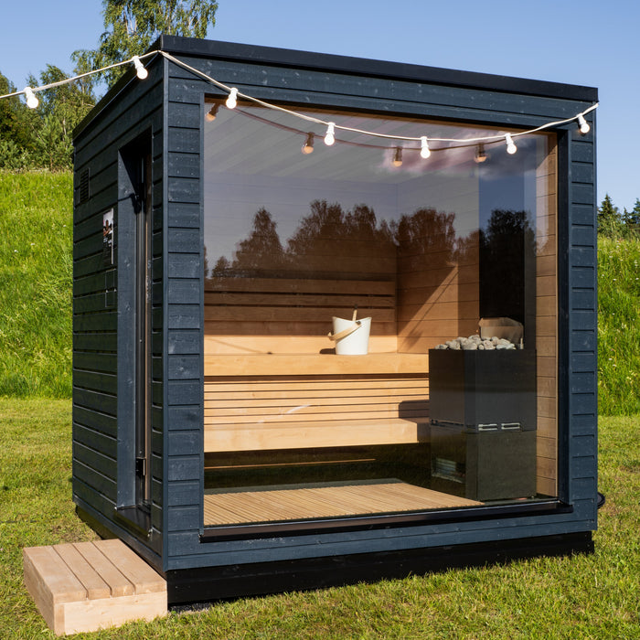 SaunaLife Sauna exterior premontada para 5 personas | Modelo G6
