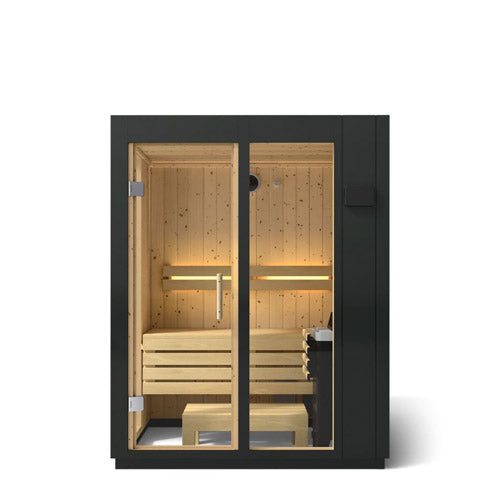 Kohler C1 2-5 Person Indoor Traditional Sauna Kit – Graphite Grey Spruce