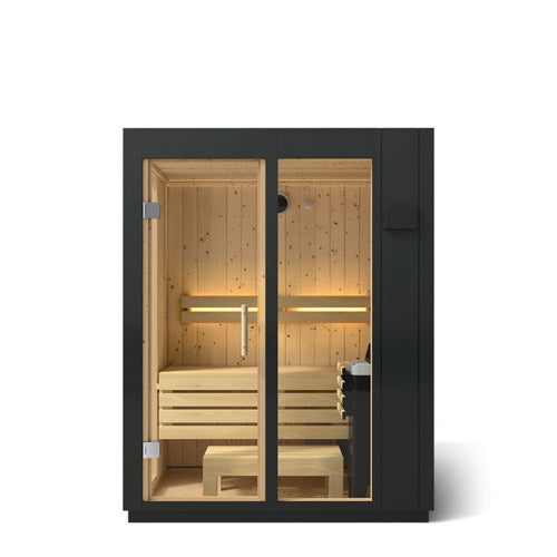 Kohler C1 2-5 Person Indoor Traditional Sauna Kit – Graphite Grey Spruce