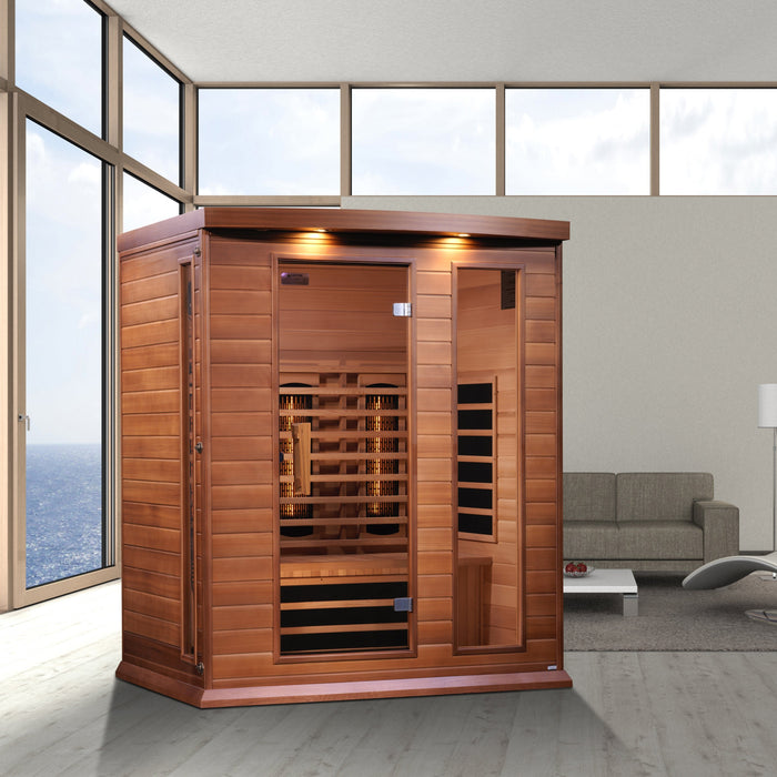 Maxxus 3-Person Near Zero EMF Full Spectrum Infrared Sauna | MX-M306-01-FS-CED