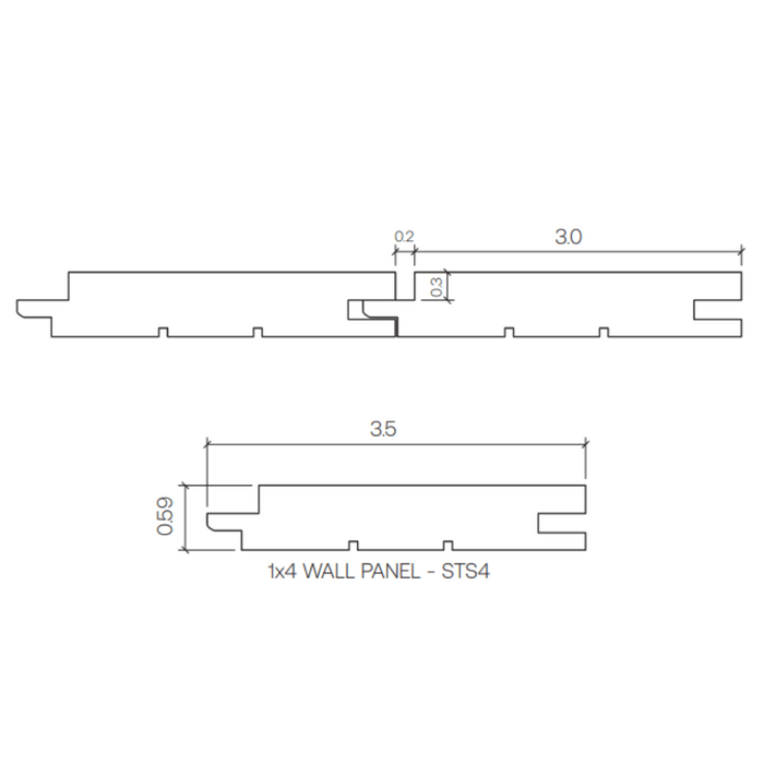 Prosaunas Sauna Wood, Black Wax Coated Aspen Nickel Gap Wall Cladding, 1"x4" | VSL0524