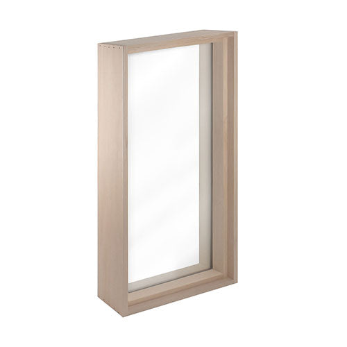 Prosaunas Framed Dual Pane Sauna Window – Hemlock 17-5/8" x 31" Clear/Tinted Tempered Glass