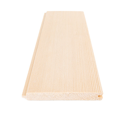 Prosaunas Sauna Wood, Hemlock Vertical Grain, Clear Grade A+ V Gap Wall Cladding, 1/2"x4" - hemlock option