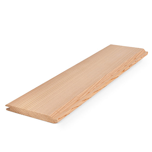 Revestimiento de pared de madera para sauna Prosaunas, veta vertical, cedro transparente de grado A+, 1" x 4" con espacio en V