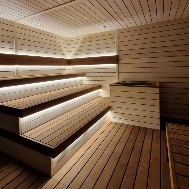 Premium Custom Sauna With 3 Tier Benches