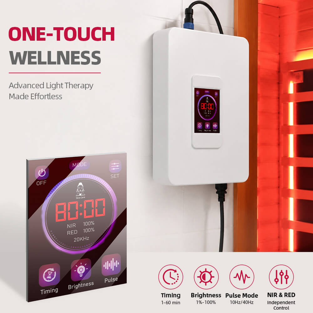 SaunaLight RS301 touchscreen control box - timer, brightness, pulse modes