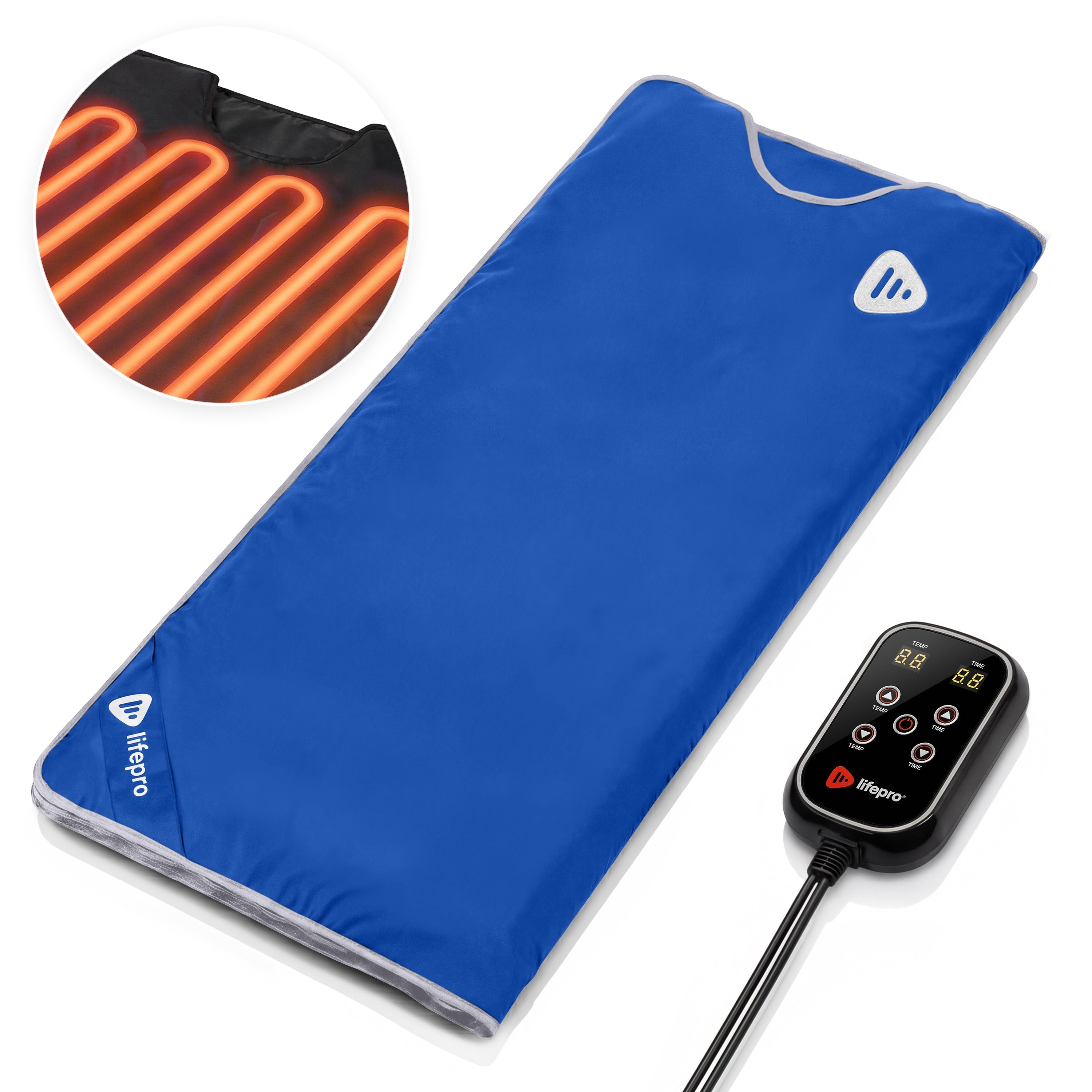 Lifepro Far Infrared Sauna Blanket Portable Infrared Sauna for Home Relaxation Sauna Blanket - Blue