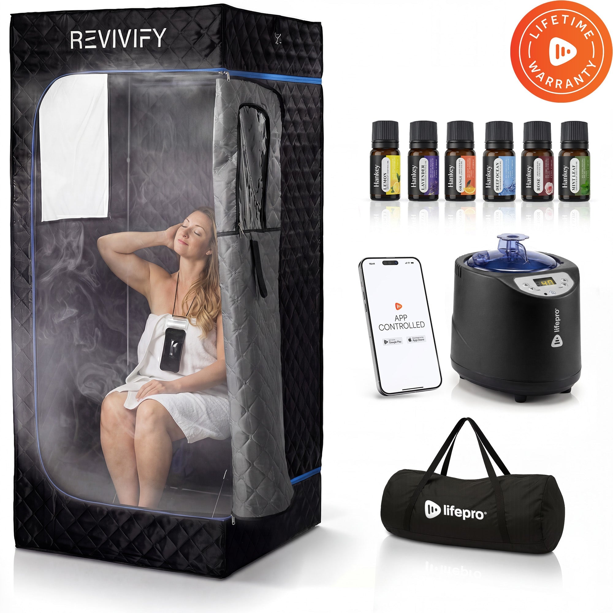 Lifepro Revivify Mini Portable Steam Room with Aromatherapy