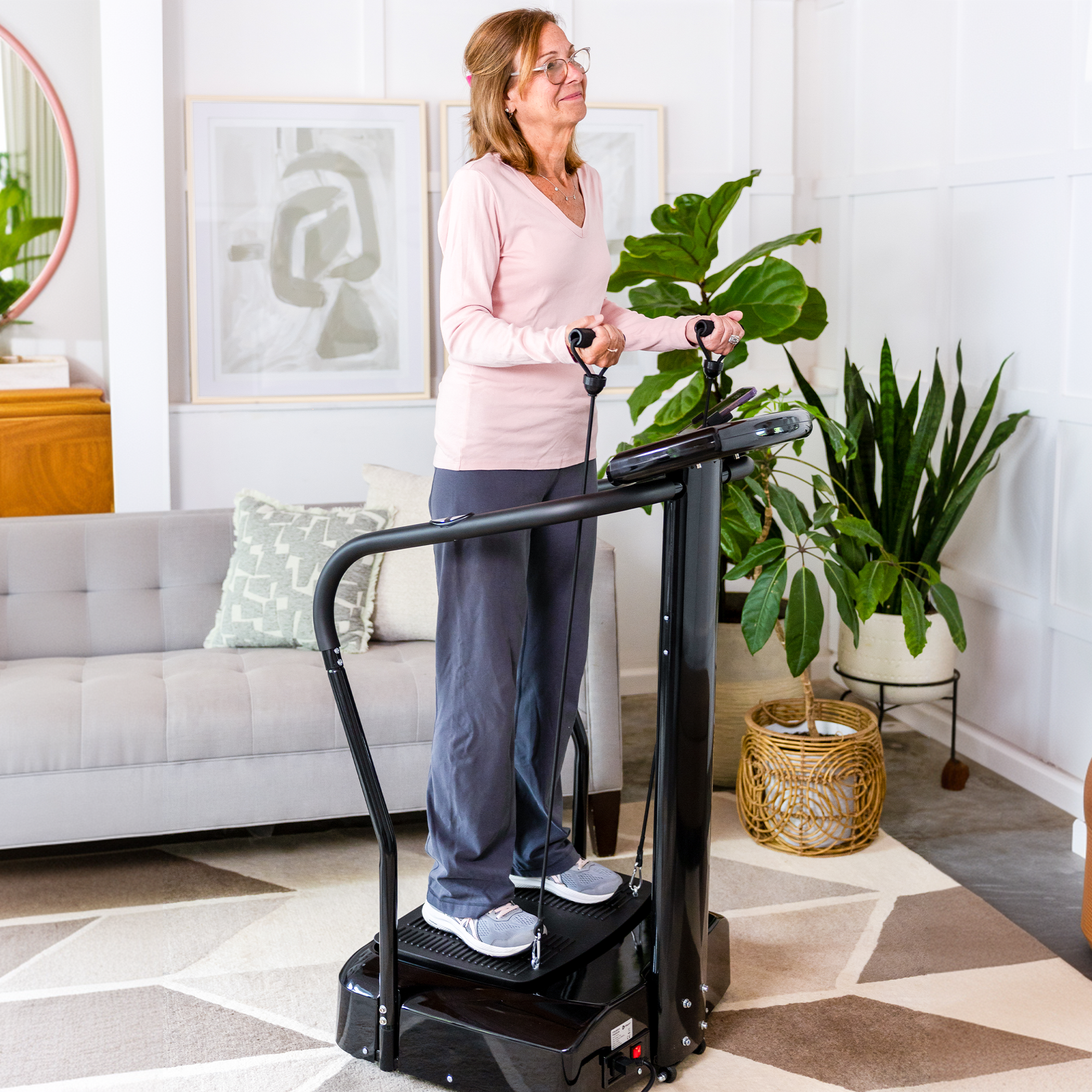 Lifepro Rhythm Vibration Plate with Handrails & Heart Rate Monitor