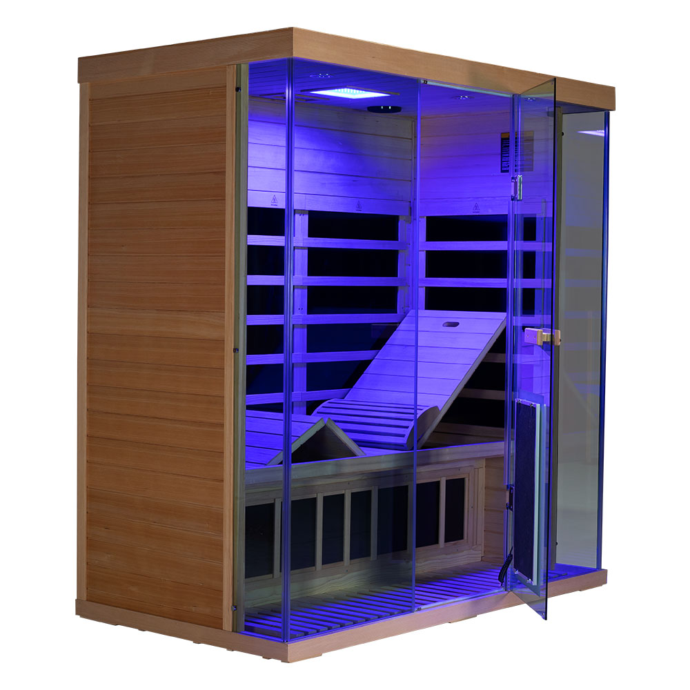 Wizzisaunas S03 3-Person Full Spectrum Near Zero EMF Indoor Infrared Sauna + Medical-Grade Red Light Therapy - image 3