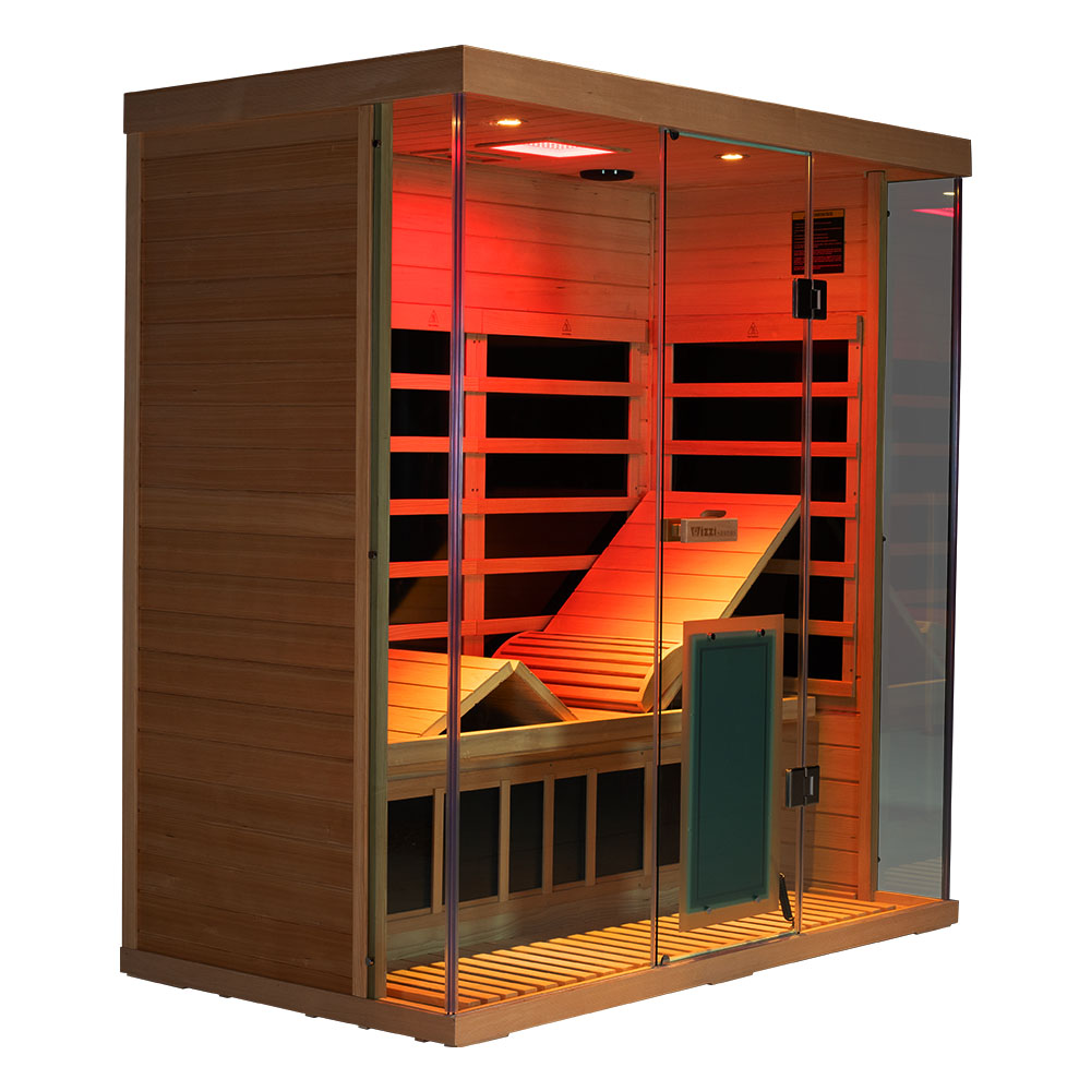Wizzisaunas S03 3-Person Full Spectrum Near Zero EMF Indoor Infrared Sauna + Medical-Grade Red Light Therapy - image 4