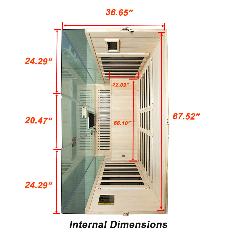 Wizzisaunas S03 3-Person Full Spectrum Near Zero EMF Indoor Infrared Sauna + Medical-Grade Red Light Therapy - image 10