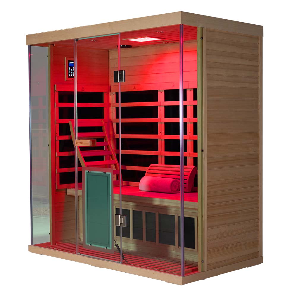 Wizzisaunas S03 3-Person Full Spectrum Near Zero EMF Indoor Infrared Sauna + Medical-Grade Red Light Therapy - image 2