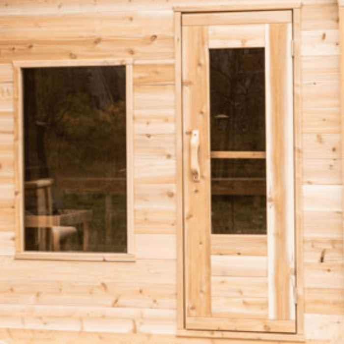 Sauna Window- 27"x42" Double Pane Bronze Tempered Glass in Cedar Frame