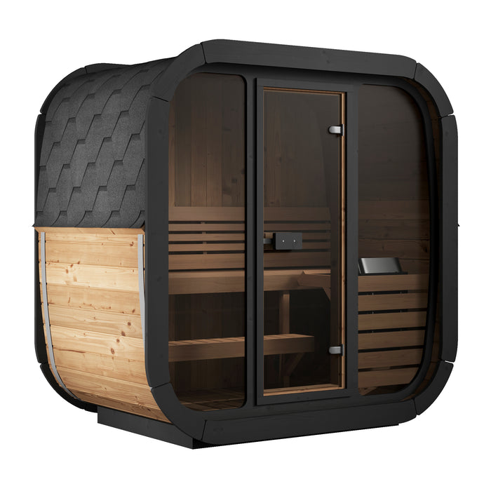 SaunaLife 3 Person 4.1' Long Outdoor Traditional Cube Sauna | Model CL4G