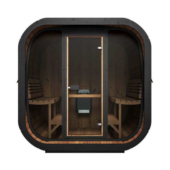 SaunaLife 6 Person 7.6' Long Outdoor Traditional Cube Sauna | Model CL7G
