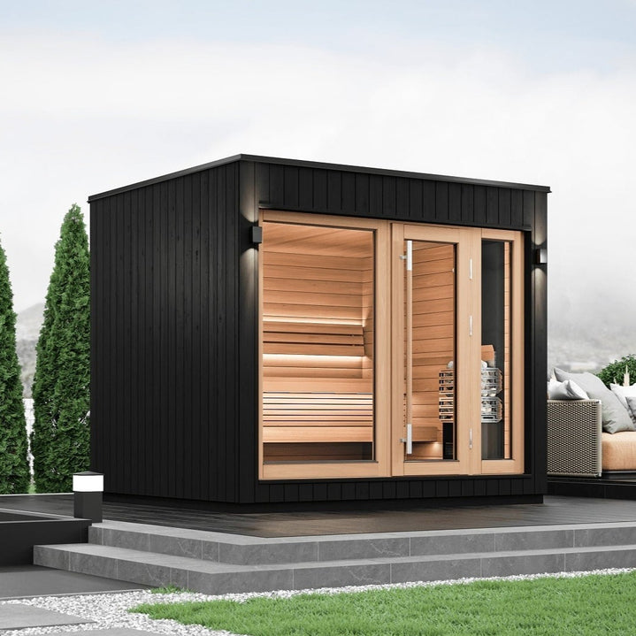 SaunaLife 6-Person Pre-Assembled Outdoor Sauna | Model G7